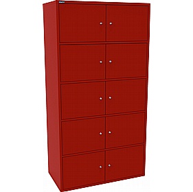 Silverline M:Line 10 Person Metal Personal Locker - Office Storage