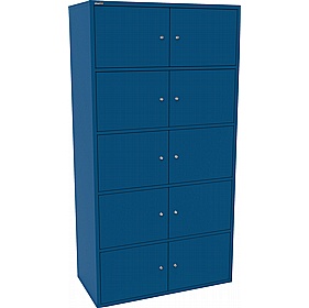 Silverline M:Line 10 Person Metal Personal Locker - Office Storage