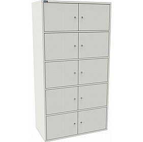 Silverline M:Line 10 Person Metal Personal Locker - Office Storage