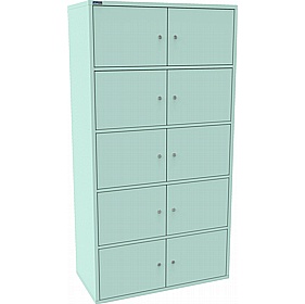 Silverline M:Line 10 Person Metal Personal Locker - Office Storage