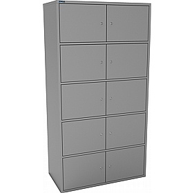Silverline M:Line 10 Person Metal Personal Locker - Office Storage