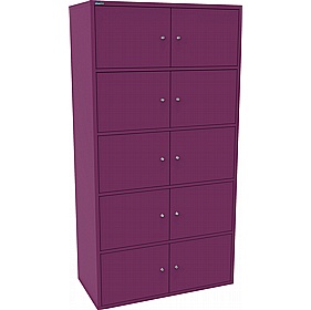 Silverline M:Line 10 Person Metal Personal Locker - Office Storage