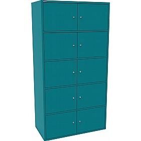 Silverline M:Line 10 Person Metal Personal Locker - Office Storage