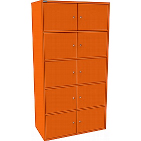 Silverline M:Line 10 Person Metal Personal Locker - Office Storage