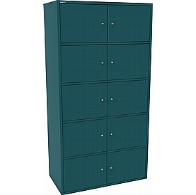 Silverline M:Line 10 Person Metal Personal Locker - Office Storage