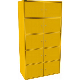 Silverline M:Line 10 Person Metal Personal Locker - Office Storage