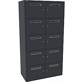 Silverline M:Line 10 Person Metal Postal Locker - Office Storage