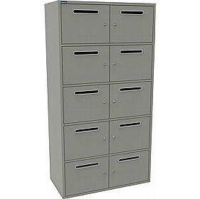 Silverline M:Line 10 Person Metal Postal Locker - Office Storage