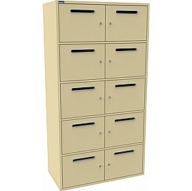 Silverline M:Line 10 Person Metal Postal Locker - Office Storage