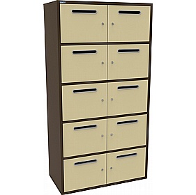 Silverline M:Line 10 Person Metal Postal Locker - Office Storage