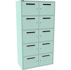 Silverline M:Line 10 Person Metal Postal Locker - Office Storage