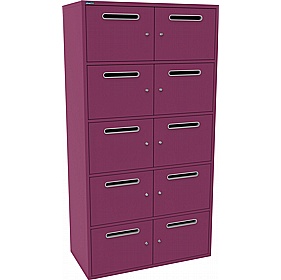 Silverline M:Line 10 Person Metal Postal Locker - Office Storage