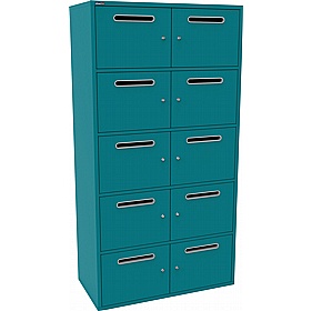 Silverline M:Line 10 Person Metal Postal Locker - Office Storage