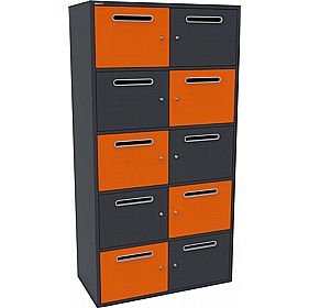 Silverline M:Line 10 Person Metal Postal Locker - Office Storage