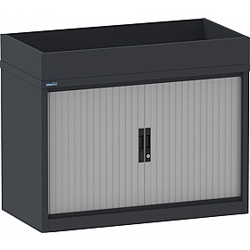 Silverline Kontrax Side Tambour Cupboards with Planter - Office Storage