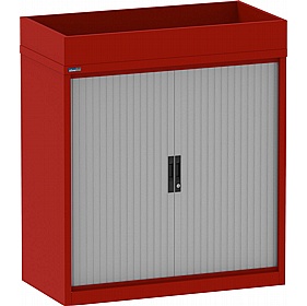Silverline Kontrax Side Tambour Cupboards with Planter - Office Storage