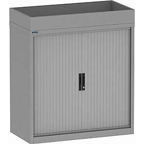 Silverline Kontrax Side Tambour Cupboards with Planter - Office Storage