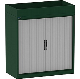 Silverline Kontrax Side Tambour Cupboards with Planter - Office Storage
