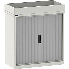 Silverline Kontrax Side Tambour Cupboards with Planter - Office Storage