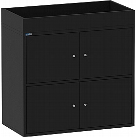 Silverline M:Line 4 Person Metal Personal Lockers with Planter - Office Storage