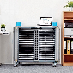 LapCabby Uni 32H Horizontal Laptop Charging and Storage Trolley - School Furniture