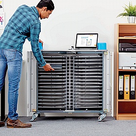 LapCabby Uni 32H Horizontal Laptop Charging and Storage Trolley - School Furniture