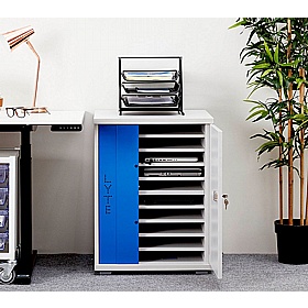 LapCabby Lyte 10H Horizontal Laptop USB Charging and Storage Cabinet - School Furniture