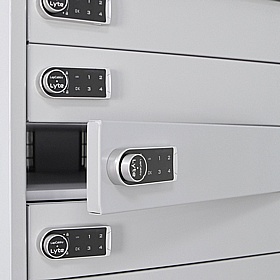 LapCabby Lyte 10H Multi Door Horizontal Laptop Charging and Storage Cabinet - School Furniture