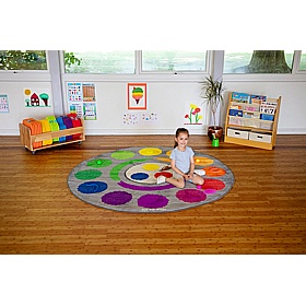 Rainbow Colour Wheel Carpet - School Furniture