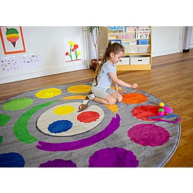 Rainbow Colour Wheel Carpet - School Furniture