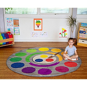 Rainbow Colour Wheel Carpet - School Furniture