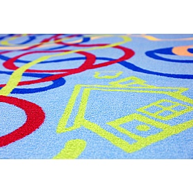 Rainbow Colour Tubes Carpet - School Furniture