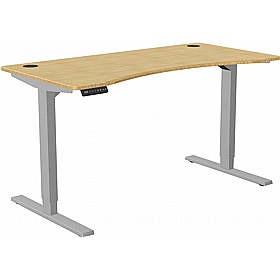 SmartLine Bamboo Curve Sit Stand Office Desks - Office Desks