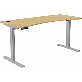 SmartLine Bamboo Curve Sit Stand Office Desks - Office Desks