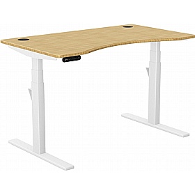 SmartLine Pro Bamboo Curve Sit Stand Office Desks - Office Desks