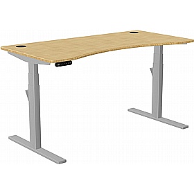SmartLine Pro Bamboo Curve Sit Stand Office Desks - Office Desks