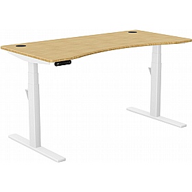 SmartLine Pro Bamboo Curve Sit Stand Office Desks - Office Desks