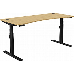 SmartLine Pro Bamboo Curve Sit Stand Office Desks - Office Desks