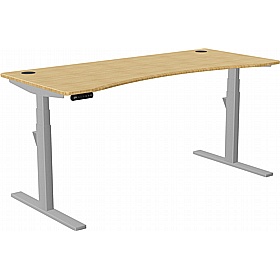 SmartLine Pro Bamboo Curve Sit Stand Office Desks - Office Desks