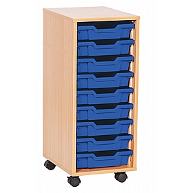 EduStore Single Column 9 Shallow Tray Storage
