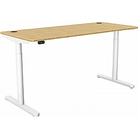 SmartLine Flow Bamboo Sit Stand Office Desks - Office Desks
