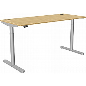 SmartLine Flow Bamboo Sit Stand Office Desks - Office Desks