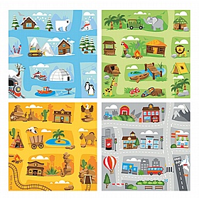 Small World Road Map Set 2 - School Furniture