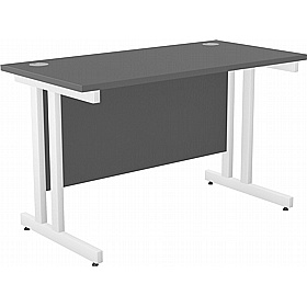 SmartLine Compact Twin Upright Rectangular Office Desk - Office Desks