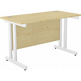 SmartLine Compact Twin Upright Rectangular Office Desk - Office Desks