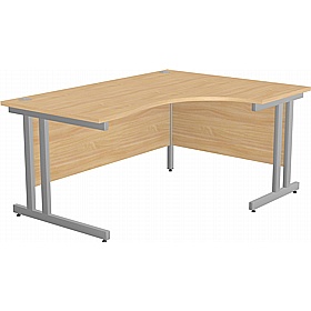 SmartLine Twin Upright Ergonomic Radial Office Desks - Office Desks