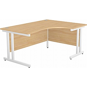 SmartLine Twin Upright Ergonomic Radial Office Desks - Office Desks