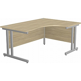 SmartLine Twin Upright Ergonomic Radial Office Desks - Office Desks