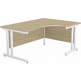 SmartLine Twin Upright Ergonomic Radial Office Desks - Office Desks