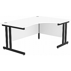 SmartLine Twin Upright Ergonomic Radial Office Desks - Office Desks